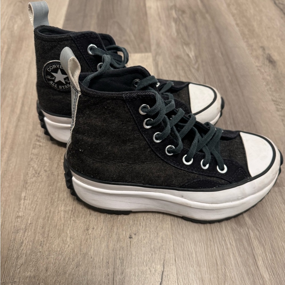 Converse Dark Gray High-Top platform sneaker